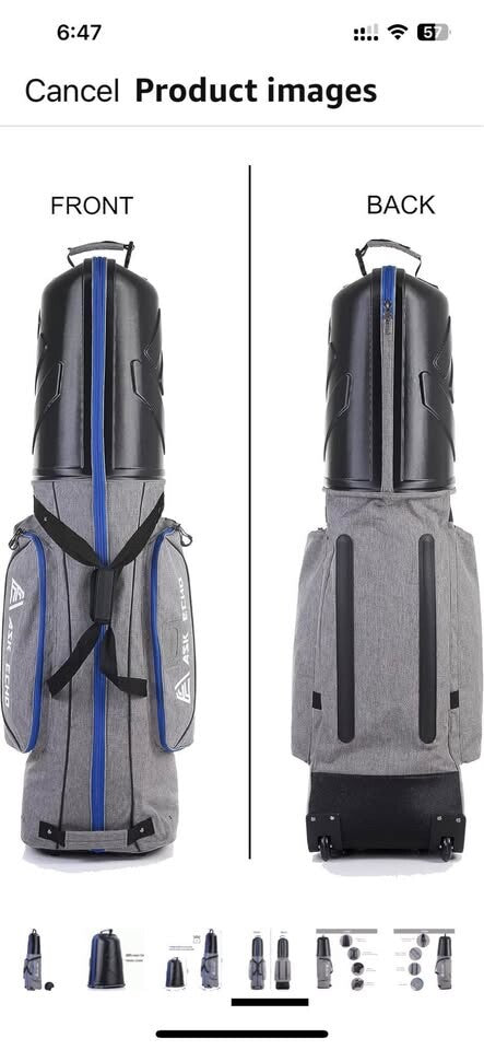 ASK ECHO Golf Bag with Wheels -  used open box