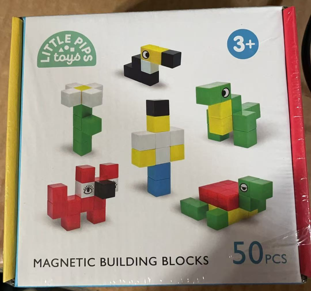 LITTLE PIPS TOYS 50 bloques magnéticos para niños [de 3 a 6 años] – Juego de bl