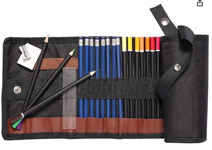 Colored Pencil Set - (47 Pieces) Vivid 3.5 mm Artist Grade Drawing & Sketching C