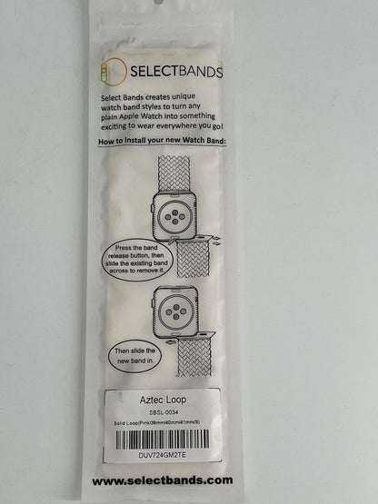 5-Pack S Aztec pink  Loop Watch Bands 0.8 x 5.6 Inch Fits 38mm/40 mm/41mm  Case