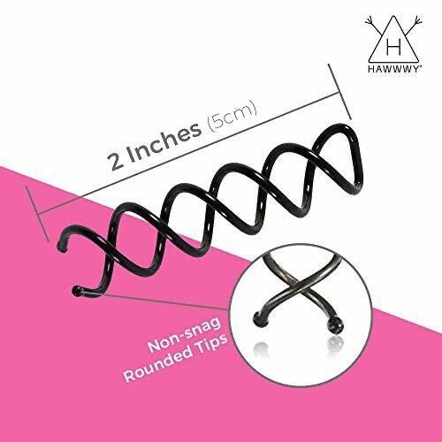 2pack Golden Color Fast & Easy Bun Maker Metal Spiral Bobby Pins (8 CT/pack)