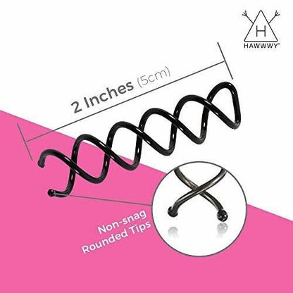 2pack Golden Color Fast & Easy Bun Maker Metal Spiral Bobby Pins (8 CT/pack)
