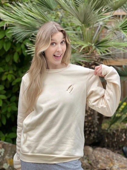 THE CHOSEN Three Fish Crewneck | Beige | 2XL