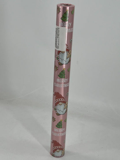Pink Santa gift wrapping paper