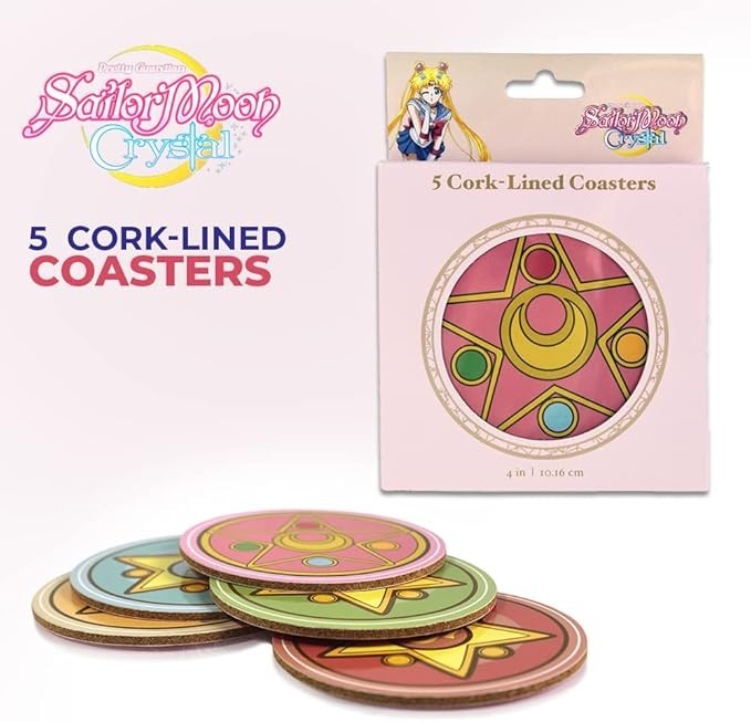 Sailor Moon Coffee Tea Cup Coasters 5 pieces Set