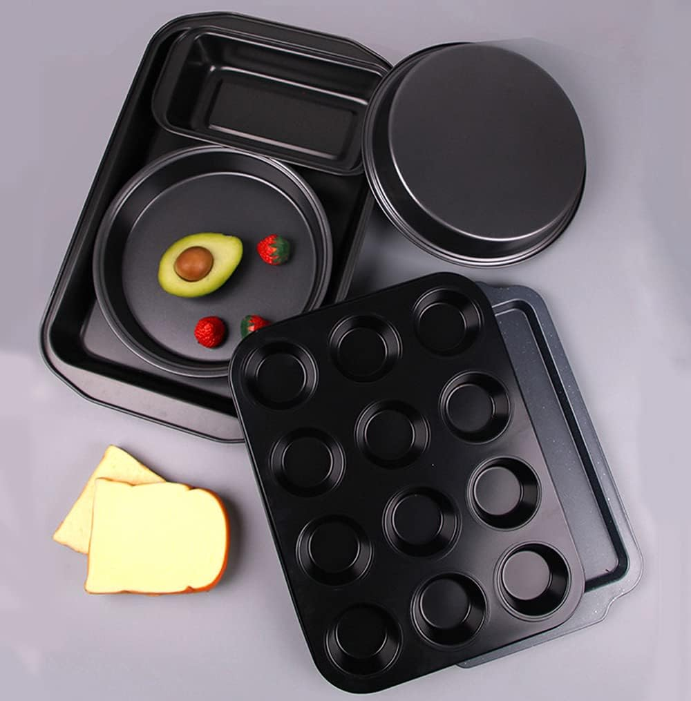 6pcs Set DIY Baking Pans Plate  Non-stick Baking Cake Pan Mould Tray