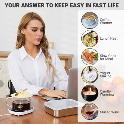 Coffee Mug Warmer – Auto Shut-Off Cup Heater for Desk, Lunch Box, Office