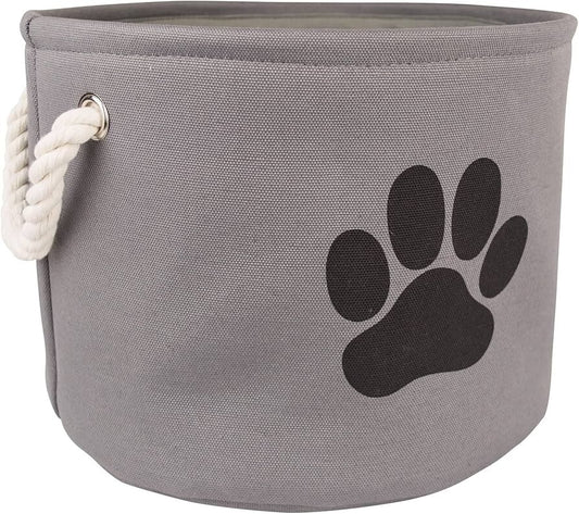 Pet Storage Collection Collapsible Bin, Medium Round, Gray  9*12inch