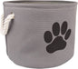 Pet Storage Collection Collapsible Bin, Medium Round, Gray  9*12inch