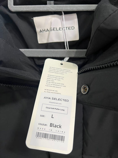 black Long Down Puffer Jacket