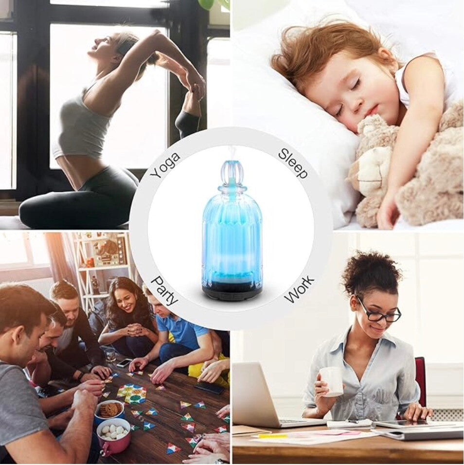 120Ml Glass Essential Oil Diffuser, Ultrasonic Aromatherapy Diffuser with Auto S