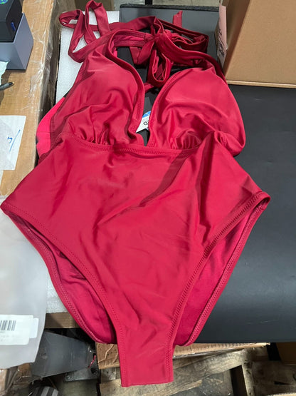 Kana Sol Red/ One Piece Swimsuit tummy control size M
