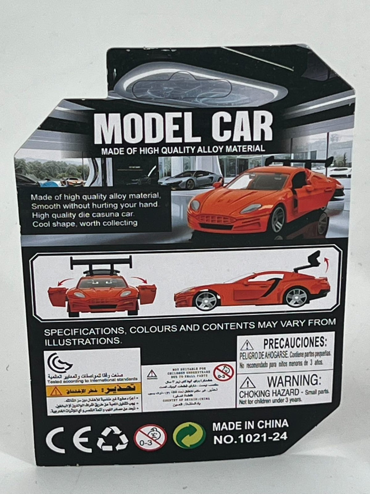 4 pieces in 4 colors, 3+ children’s 3-door toy car
