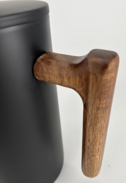 34oz French Press Coffee Maker, Wood Handle, Double Wall Steel