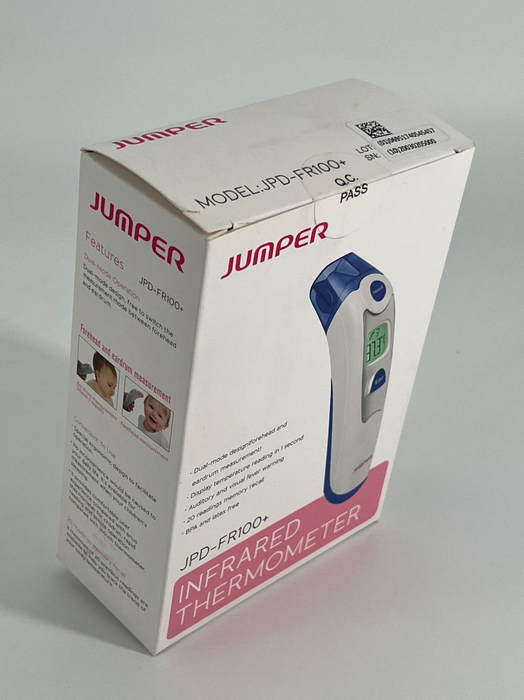 NEW Jumper Digital Infrared Forehead Thermometer JPD-FR100 Non-Contact Multi-Use