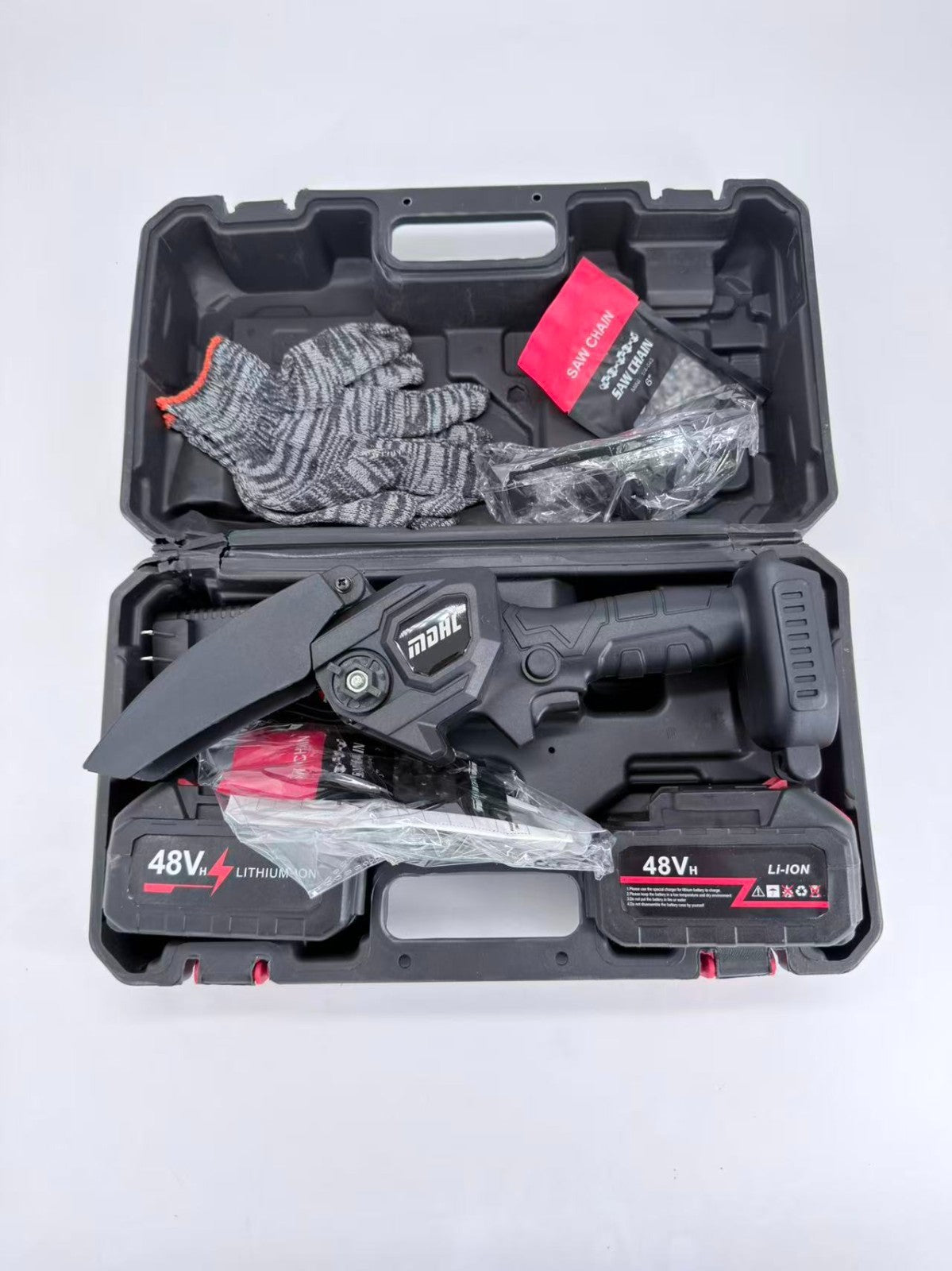48V Mini Electric Chainsaw Cordless Handheld Pruning Saw Rechargeable Wood Cuter