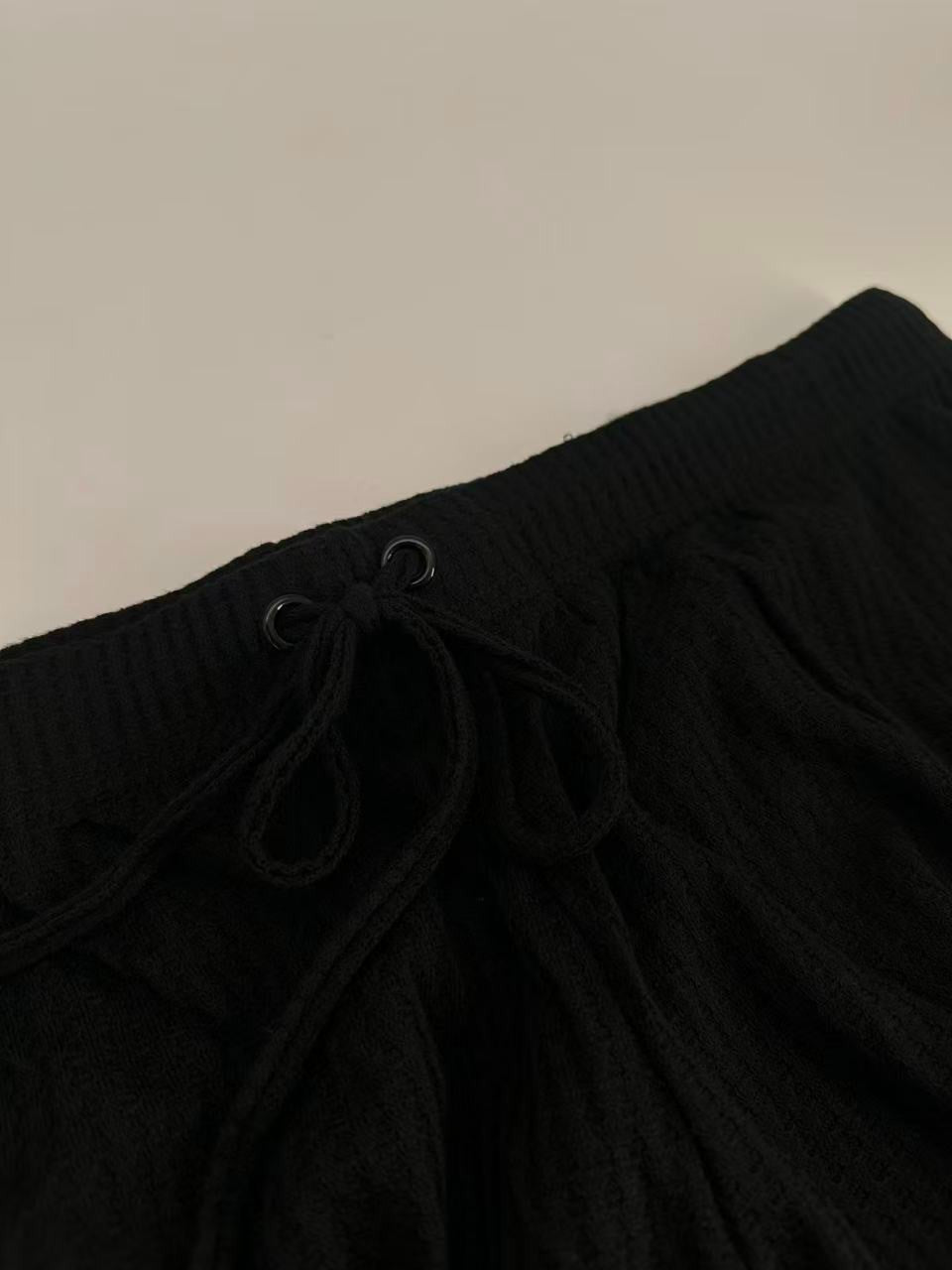 Women's Satin Sleeveless Top & PJ Shorts Pajamas Set black Size L