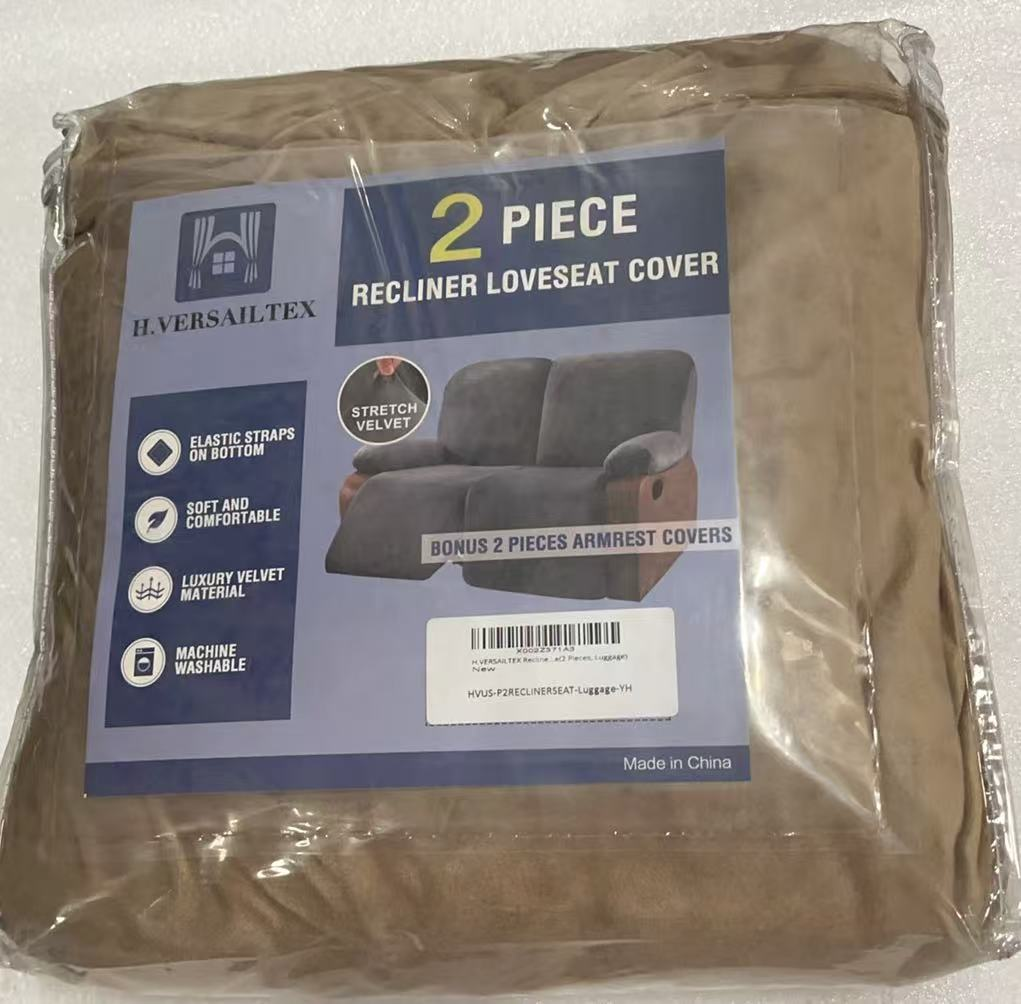 H.VERSAIL TEX Recliner Sofa Covers Velvet Stretch Recliner Couch Cover Sofa Cove