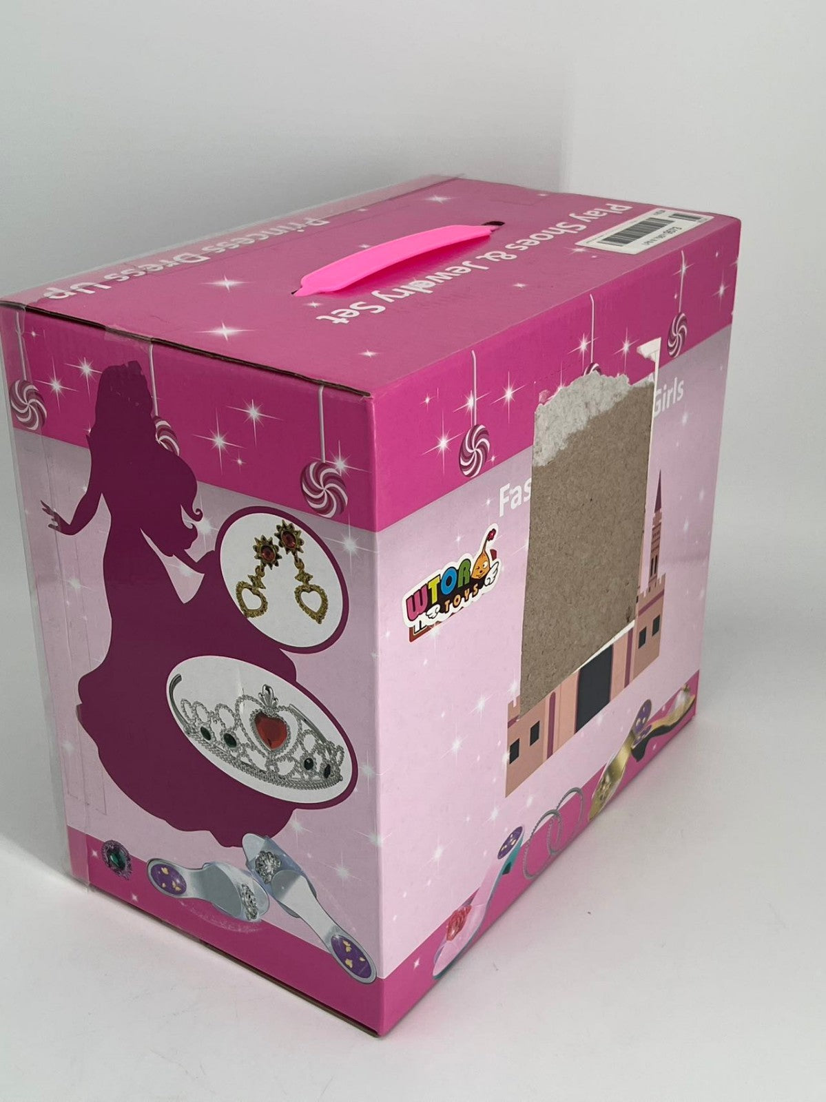 Princess Dress Up Shoes Toys 4 Pairs Girls Plastic Shoes and Jewelry Accessories