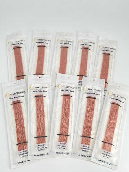 10-Pack L  Champagner  Solid Loop Watch Bands 0.8 x 6.5 Inch , Fits 38mm/40mm/41