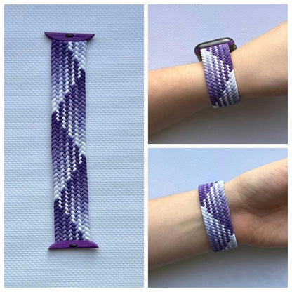 10-Pack XS  purple  Solid Loop Watch Bands 0.8 x 5.6Inch , Fits 42mm/44mm/45mm