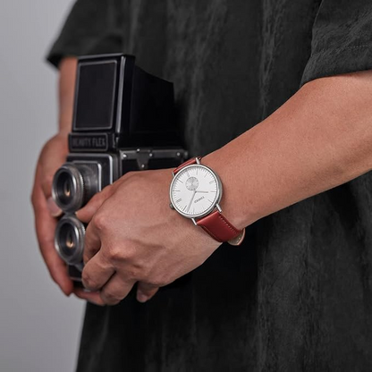 Japanese Quartz Men Wrist Watch Leather Strap Men Watch Waterproof Couple Watch