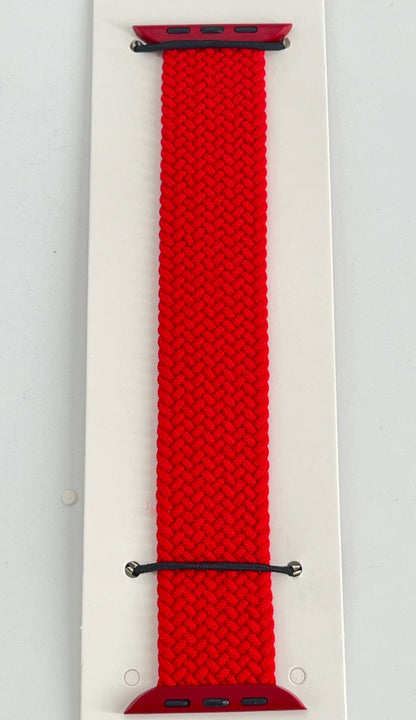 5 -Pack XS  Solid Red  Loop Watch Bands 0.8 x 5.6 Inch Fits 42mm/44mm/45mm