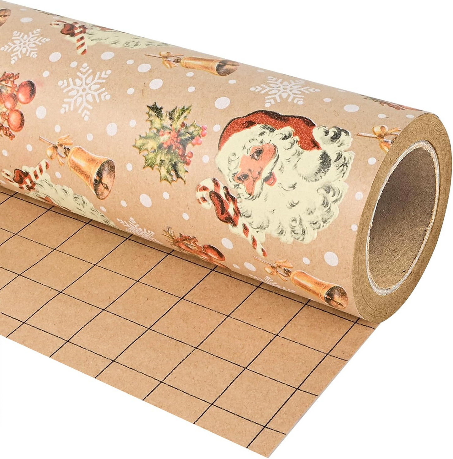 Reversible Newspaper Christmas Wrapping Paper  17 Inches X 16.5 Feet