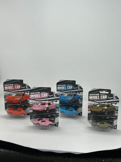 4 pieces in 4 colors, 3+ children’s 3-door toy car