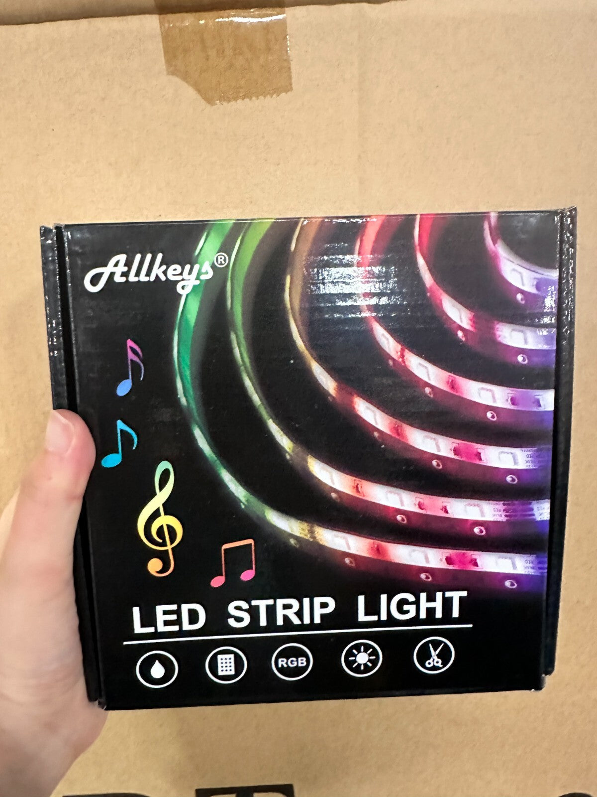 RGB LED Strip Light 16.4ft with Remote & Music Sync – Color Changing for Room TV