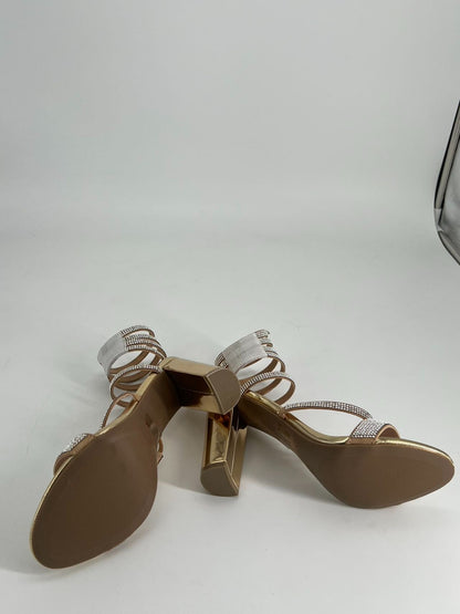 Diamond Crystal Straps Womens Heels Sandals size 8.5