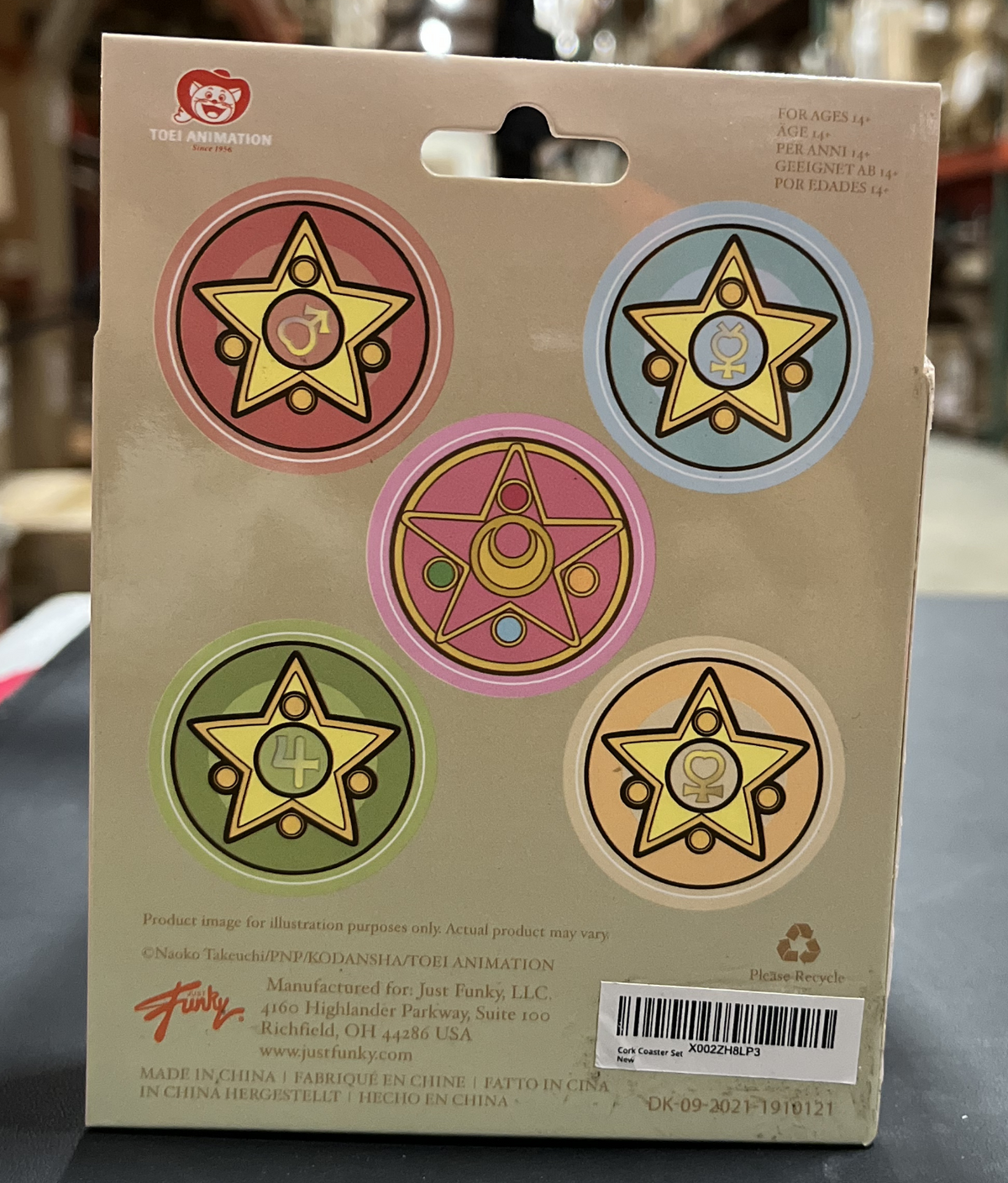 Sailor Moon Coffee Tea Cup Coasters 5 pieces Set
