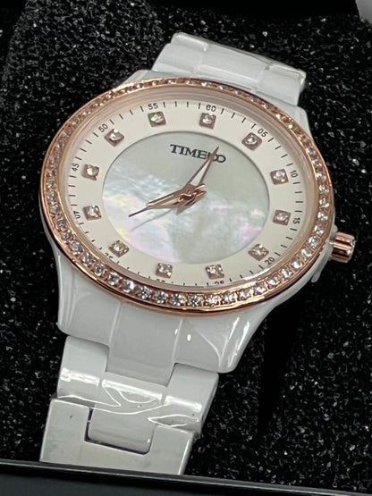 Diamond Luxury Women Quartz Watch Stainless Steel Waterproof Ladies Watch Box