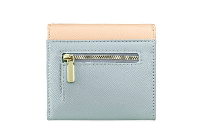 TRI-FOLD WALLET - RFID BLOCKING PROTECTION  COLOR：Cream/Pink/Blue