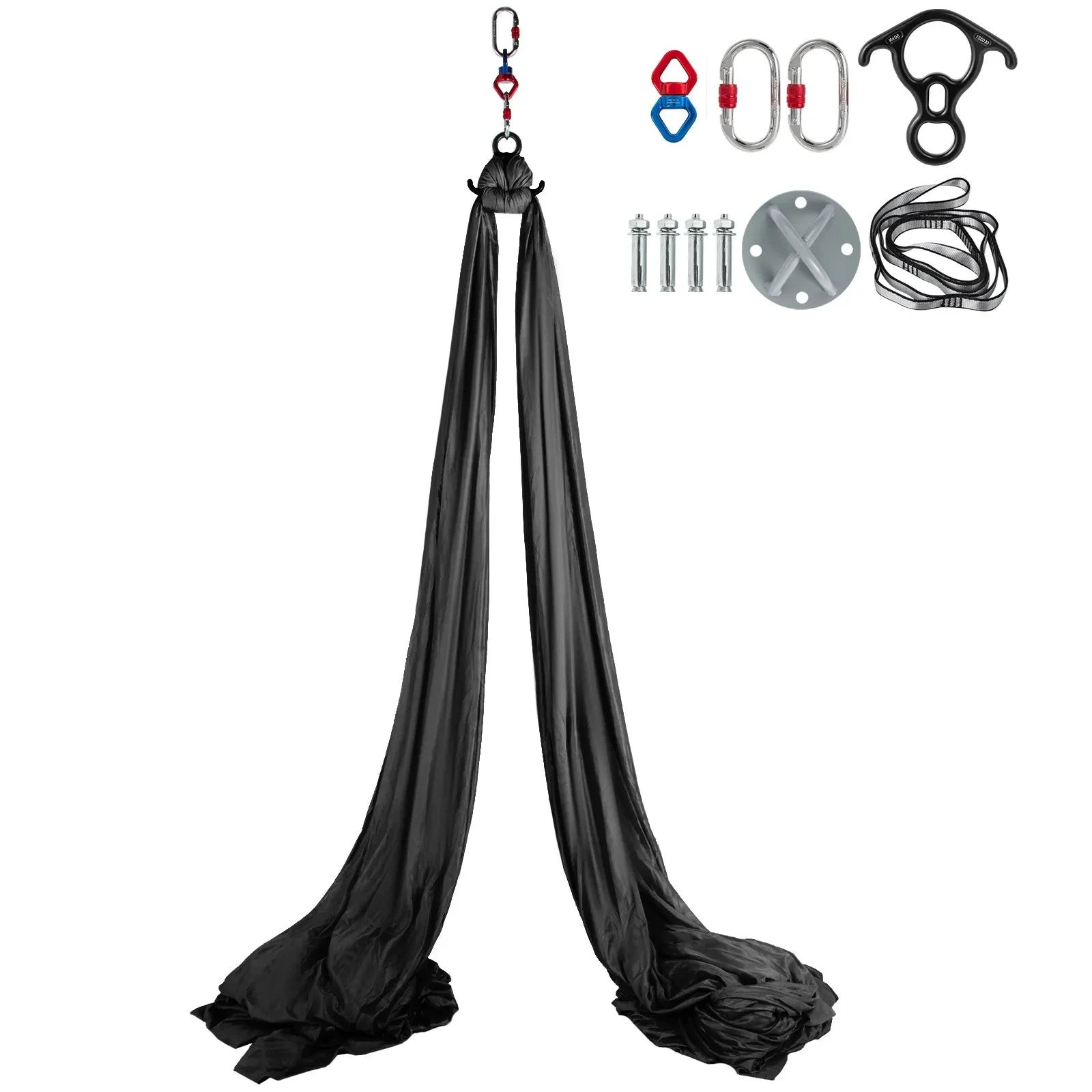 VEVOR Aerial Silk, 11yd 9.2ft Aerial Yoga Swing Set Yoga Hammock Kit - Antigravi