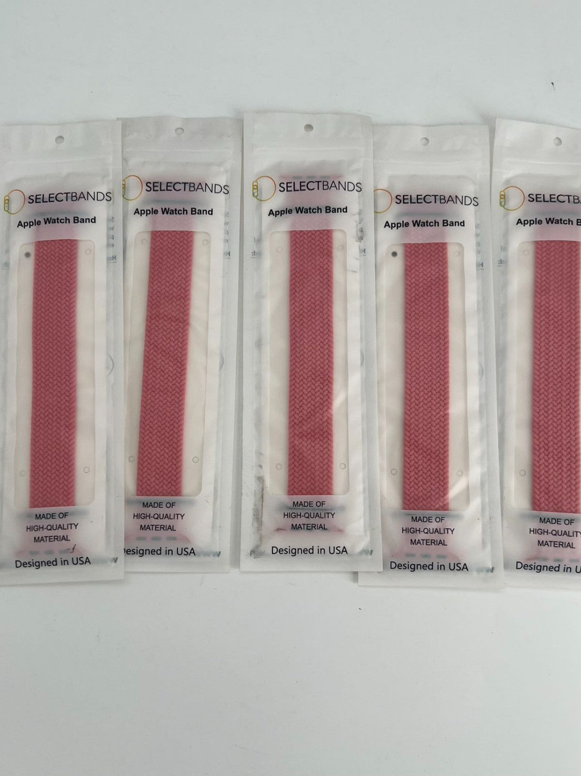5-Pack L  Aztec pink  Loop Watch Bands 0.8 x 5.6 Inch Fits 42mm/44 mm/45mm  Case