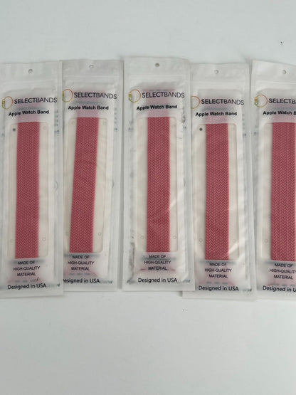5-Pack L  Aztec pink  Loop Watch Bands 0.8 x 5.6 Inch Fits 42mm/44 mm/45mm  Case