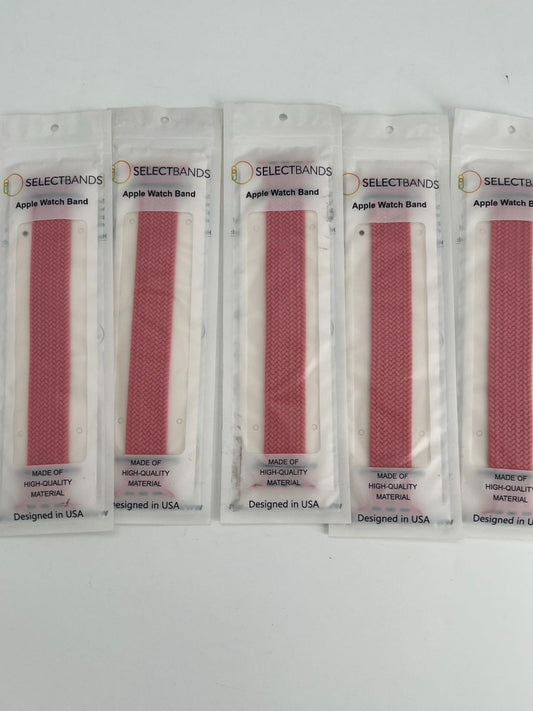 5-Pack L  Aztec pink  Loop Watch Bands 0.8 x 5.6 Inch Fits 42mm/44 mm/45mm  Case