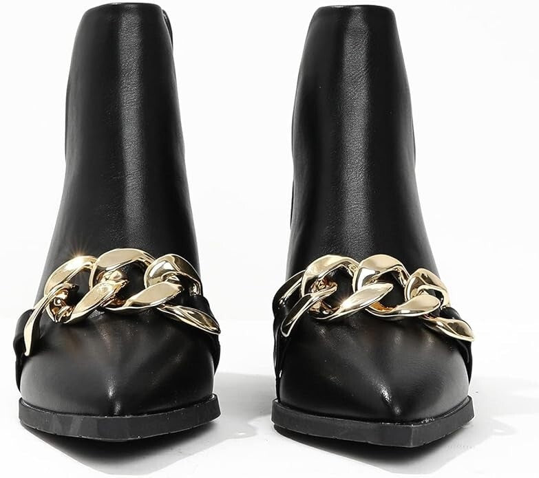 Womens Pointed Colour : Black，Size:7