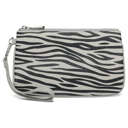 New Daisy Rose Cosmetic Travel Bag (Grey Zebra)
