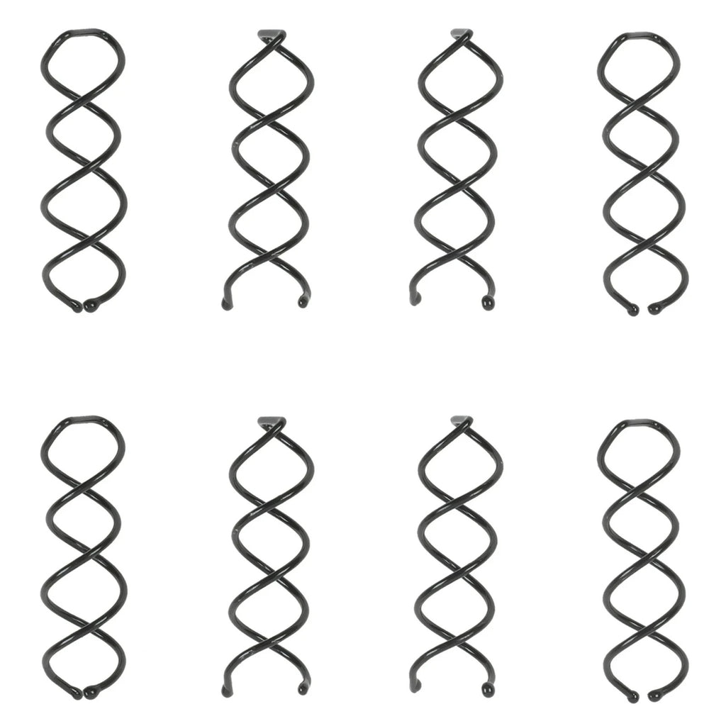 Spiral Bobby Pins Premium Black -10 packs total