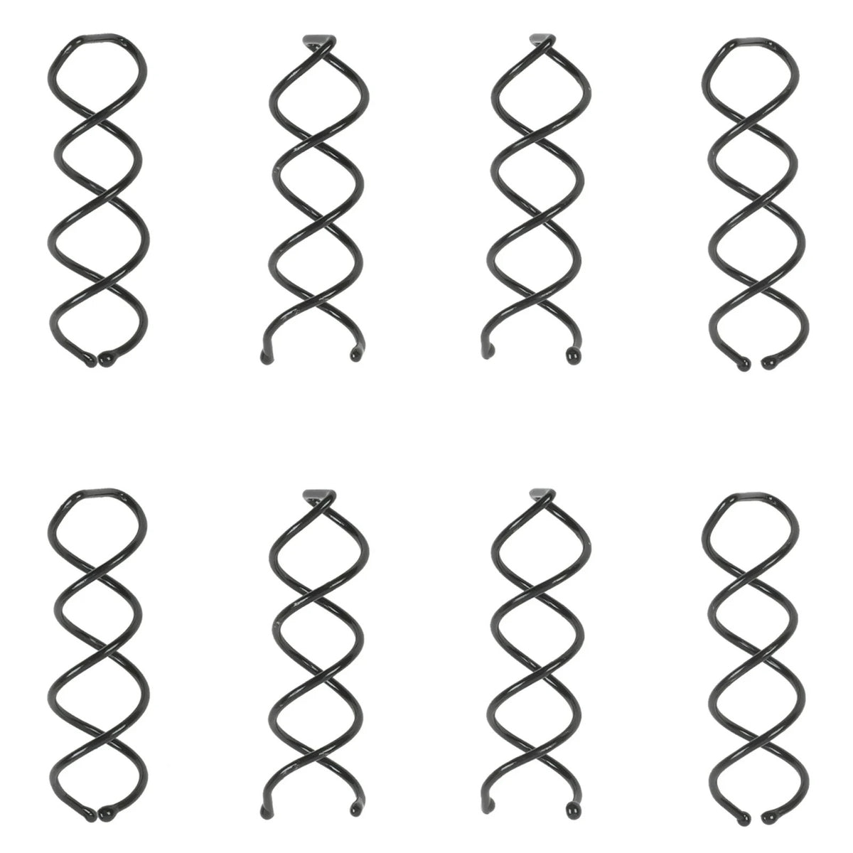 Spiral Bobby Pins Premium Black -10 packs total