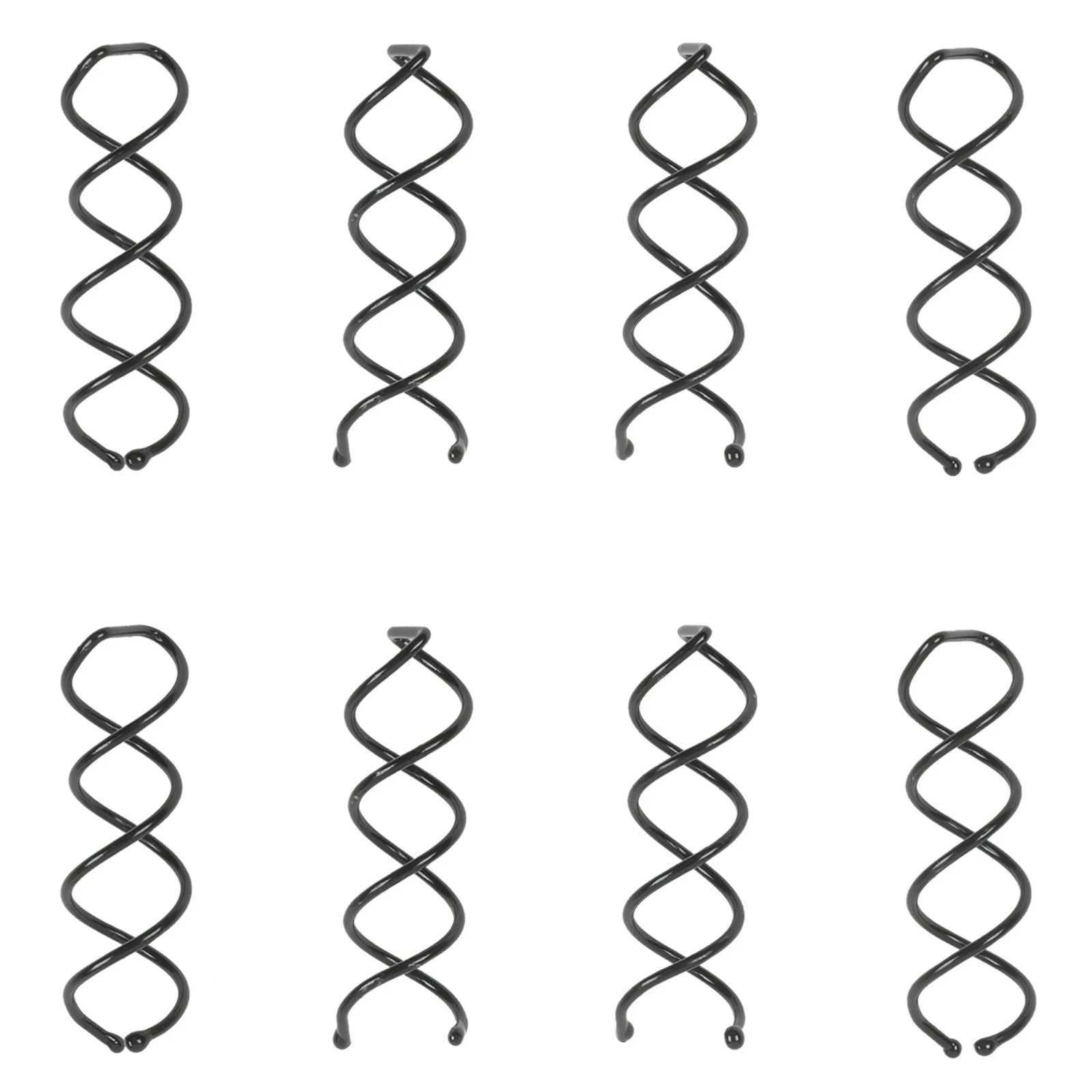 Spiral Bobby Pins Premium Black -10 packs total
