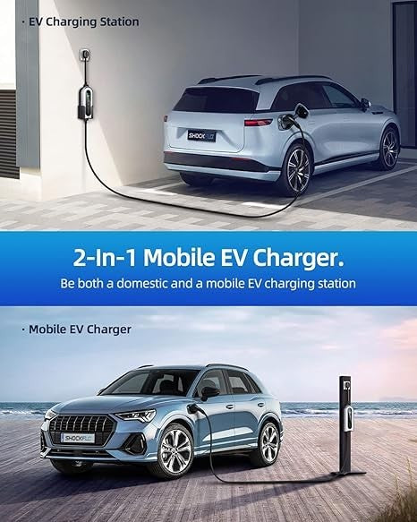 G1 Level 2 EV Charger, 32A 240V, NEMA 14-50P, Wall-Mount EVSE with Timer