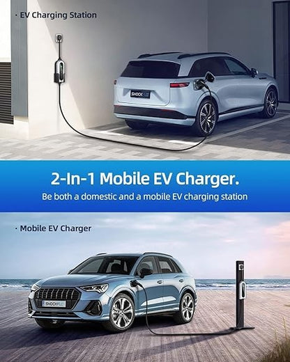 G1 Level 2 EV Charger, 32A 240V, NEMA 14-50P, Wall-Mount EVSE with Timer