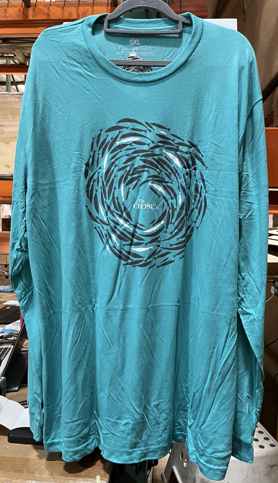 Against the Current Color: Teal Size: 5XL