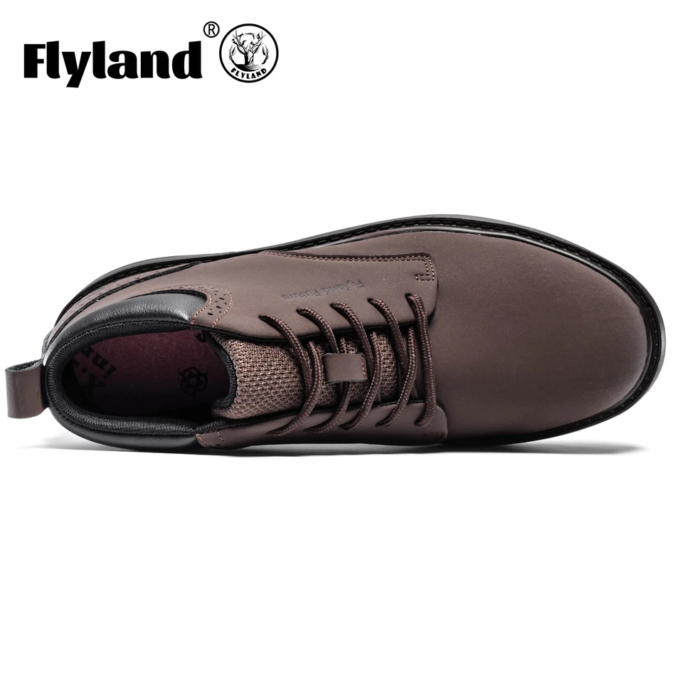 Men's Vintage Classical Genuine Leather Chukka Boots Shoes.