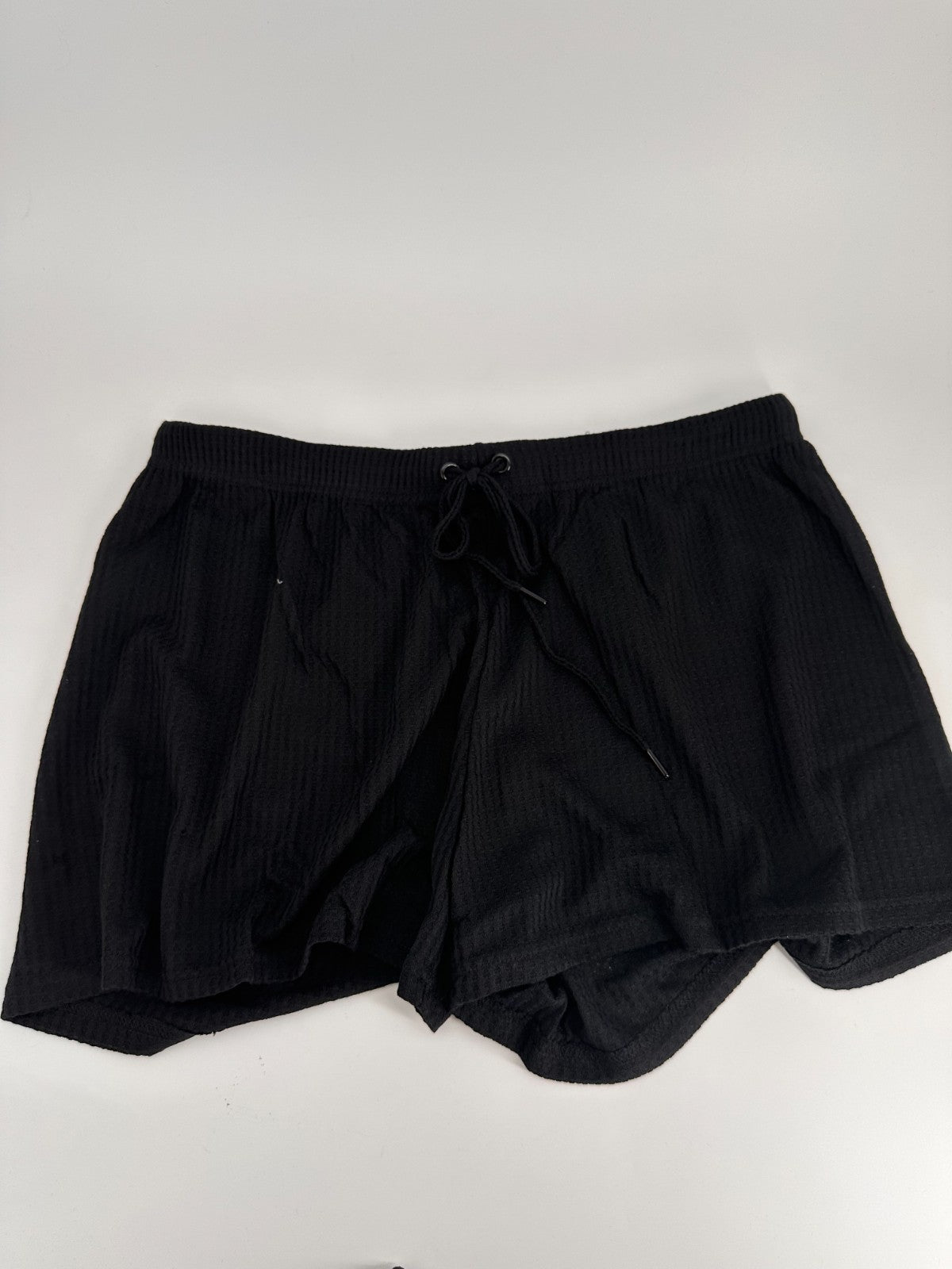 Women's Satin Sleeveless Top & PJ Shorts Pajamas Set black Size XL