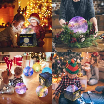 LED  5.9” 16-Color Galaxy Moon Lamp with Stand & Remote