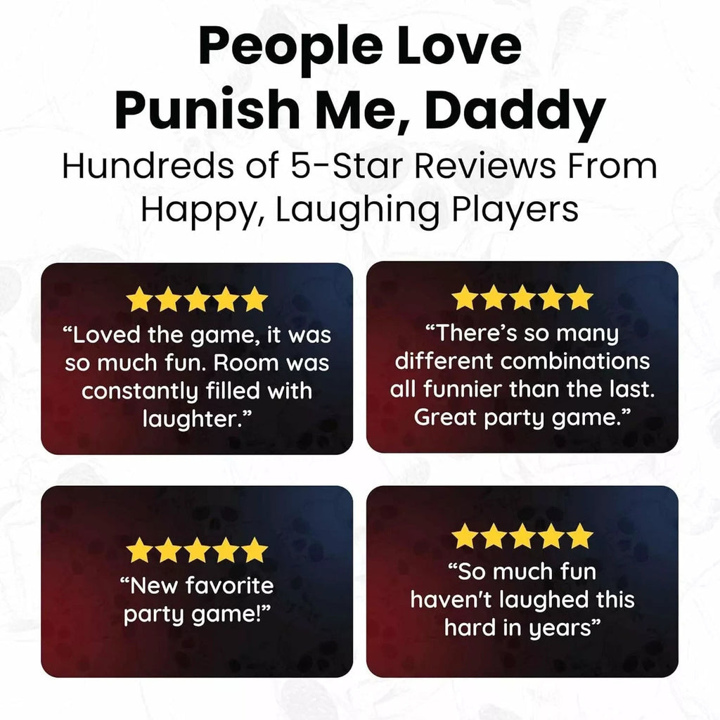 Punish Me Daddy Adult Party Game Hilariously Embarrassing Easy to Learn Perfect.